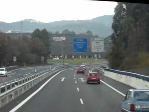 Portugal–Spain border cross the border E1 road bridge over Mio river between Portugal