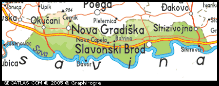 Posavina Map of Slavonski Brod and Posavina County Map Slavonski Brod and