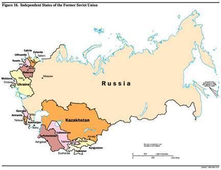 Map of the Independent States of the Former Soviet Union