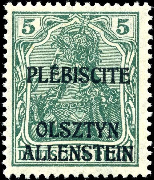 Postage stamps and postal history of Allenstein