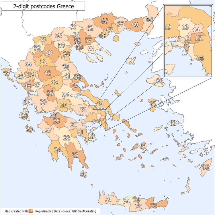 Postal codes in Greece