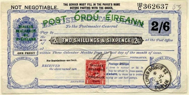 Postal orders of Ireland