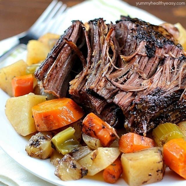 Pot roast Crock Pot Roast with Vegetables Yummy Healthy Easy