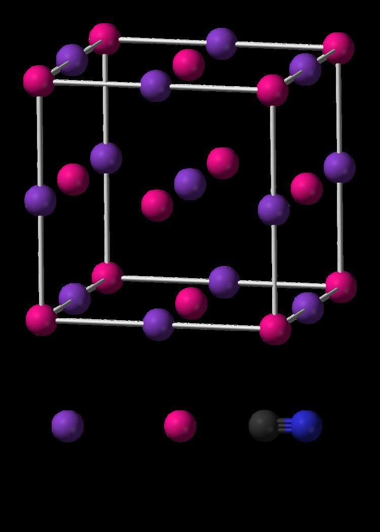 Potassium cyanide FilePotassiumcyanidephaseIunitcell3Dballspng Wikimedia