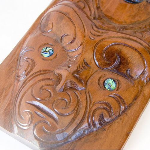 Poupou (architecture) Hand Carved Maori Pou Pou Kiwitreasurecom