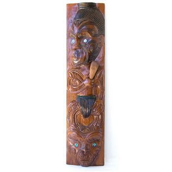 Poupou (architecture) Hand Carved Maori Pou Pou Kiwitreasurecom