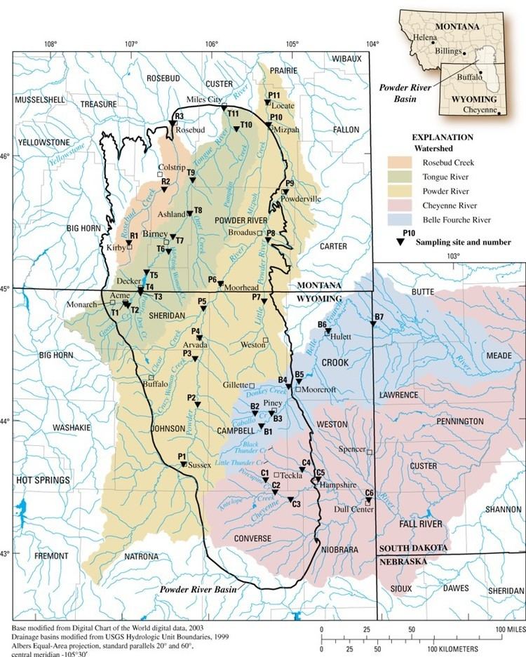 Powder River Basin SurfaceWater Monitoring in Watersheds of the Powder River Basin 2005