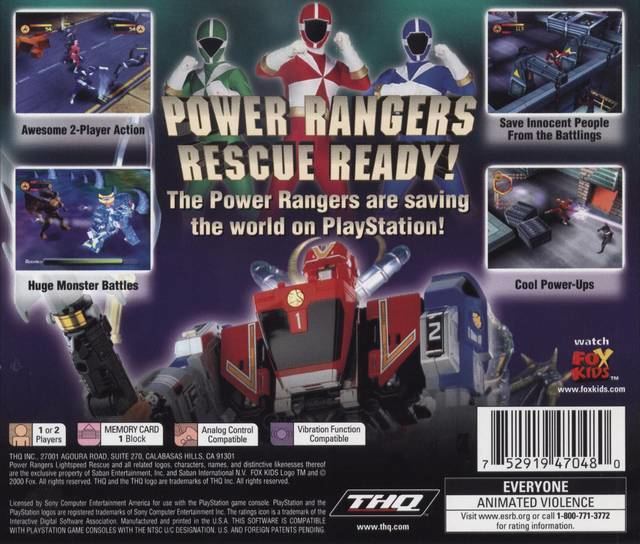 Power Rangers Lightspeed Rescue (video game) httpsgamefaqsakamaizednetbox2396239backjpg
