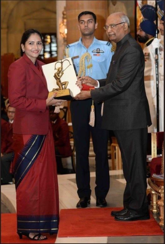 Prashanti Singh Hoopistani Prashanti Singh receives the prestigious Arjuna Award