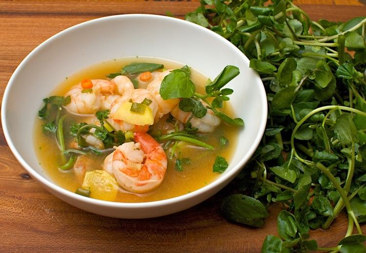 Prawn soup Hot and Sour Watercress and Prawn Soup Jono amp Jules do food amp wine