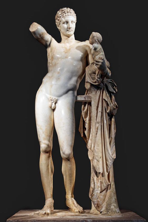Praxiteles Hermes Of Praxiteles Ancient Olympia Trees A tree and Cloaks