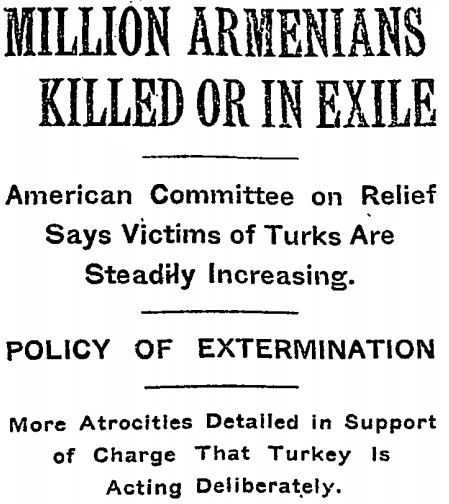 Press coverage during the Armenian Genocide