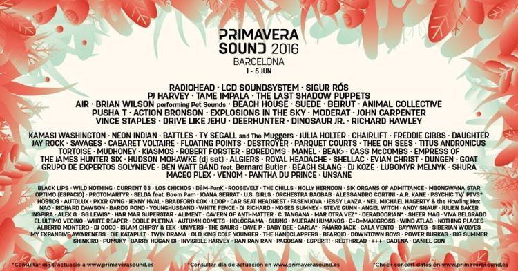 Primavera Sound Primavera Sound reveals 2016 lineup Radiohead LCD Soundsystem