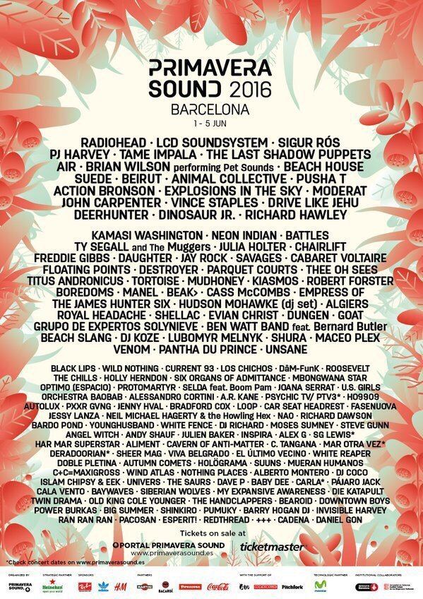 Primavera Sound Primavera Sound 2016 Lineup Announced Pitchfork