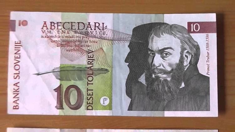 Primož Trubar Primoz Trubar Men of the 10 Deset Tolar banknote of Slovenia YouTube