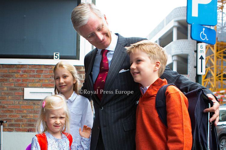 Prince Gabriel of Belgium First Day in School in Belgium