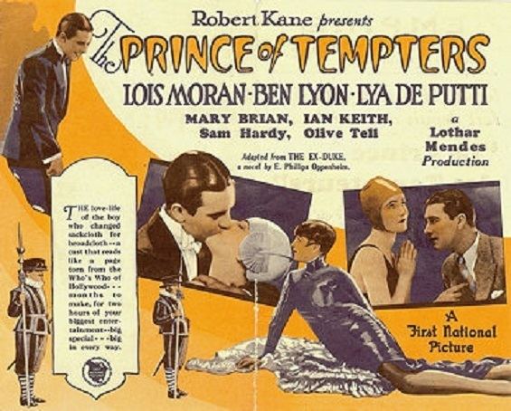 Prince of Tempters Prince of Tempters 1926 starring Lois Moran Ben Lyon Lya De