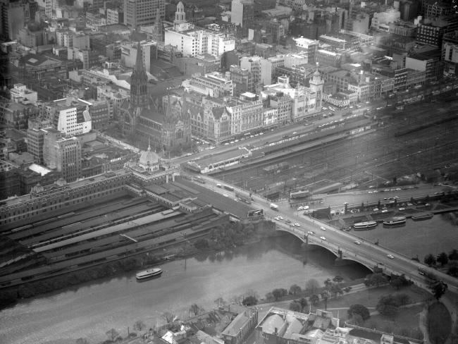 Princes Bridge railway station Photo essay Aerials of Melbourne dating back to 1920s Herald Sun