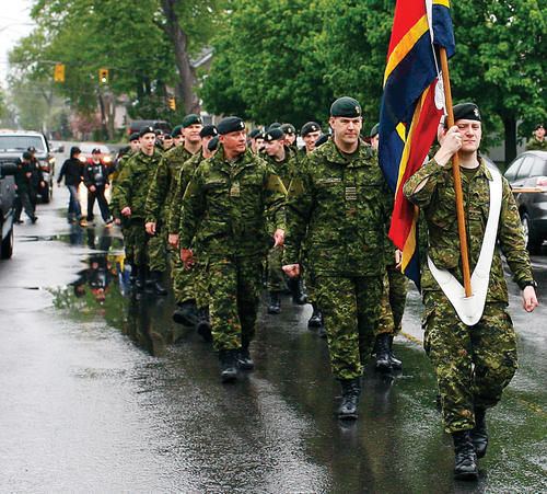 Princess of Wales' Own Regiment Forward march Kingston This Week