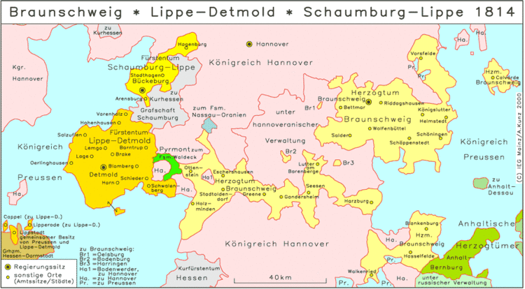 Principality of Lippe WHKMLA History of Lippe 17471815
