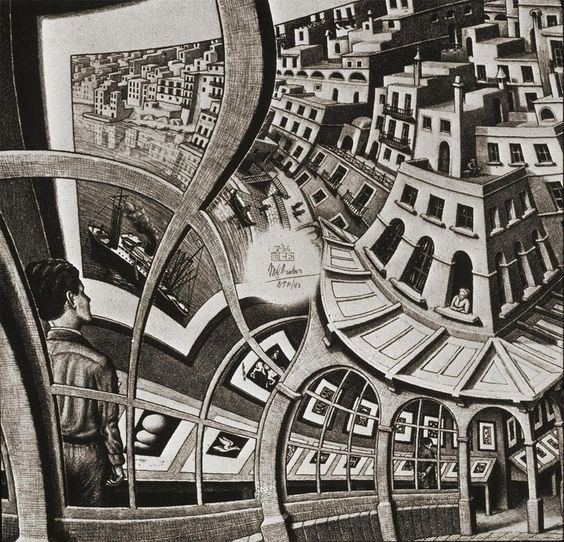 Print Gallery (M. C. Escher) MC Escher quotPrint Galleryquot 1956 Lithograph Contains most of