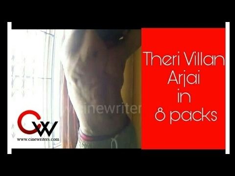 Arjai Ilayathalapathy Vijays Theri Villan Actor Arjai in 8 Pack Video