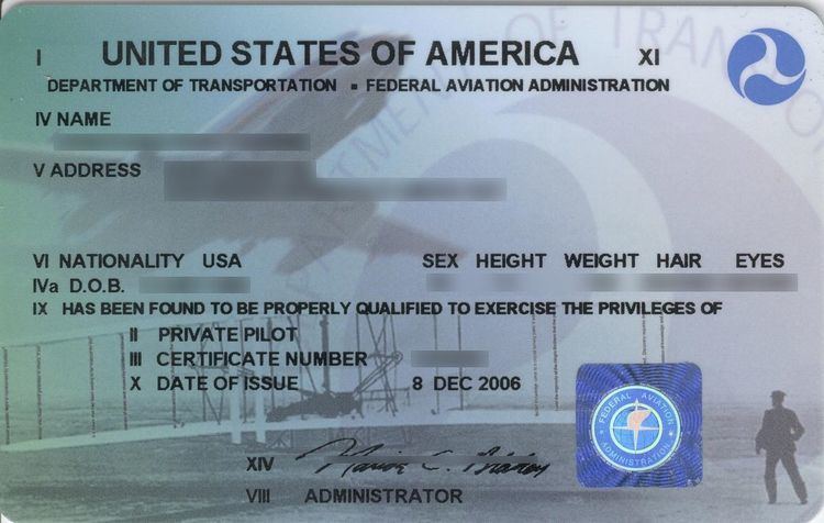 Private pilot licence