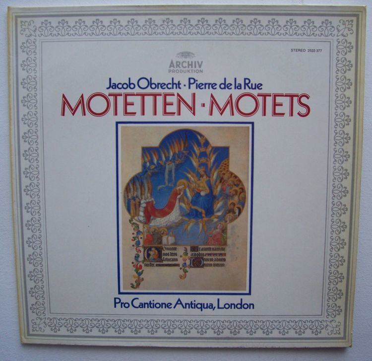 Pro Cantione Antiqua Jacob Obrecht amp Pierre de la Rue Motetten Motets LP Pro