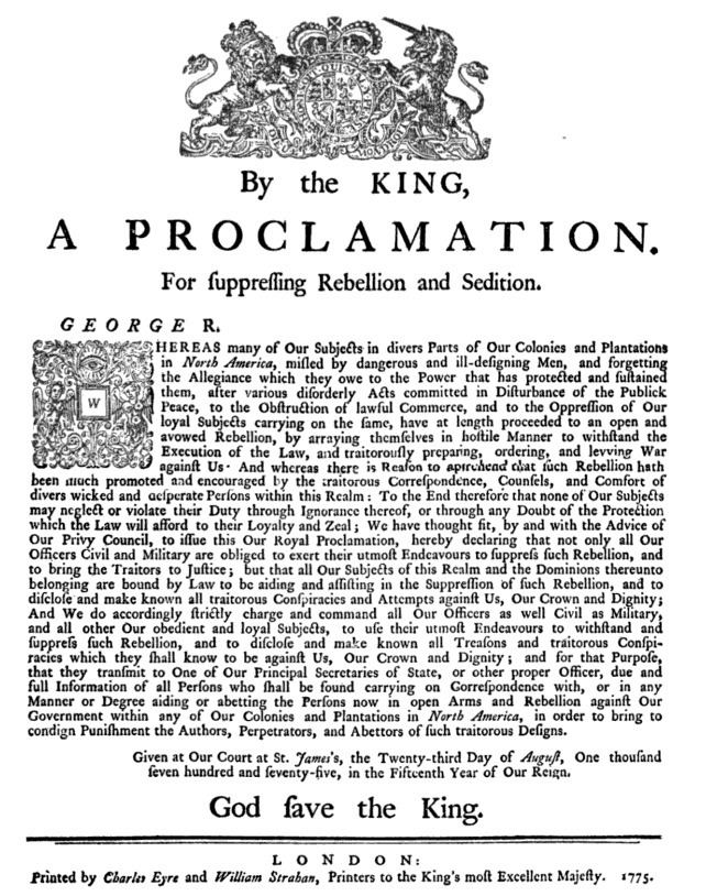 Proclamation of Rebellion