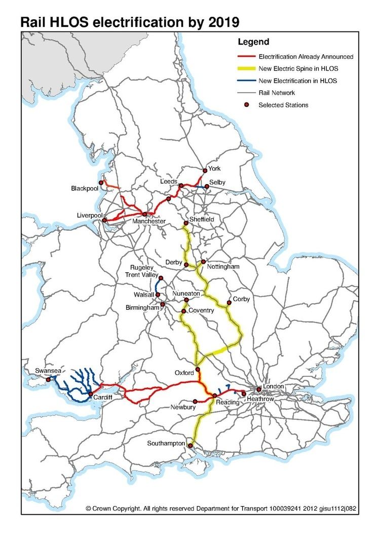 Proposed railway electrification in Great Britain