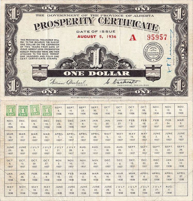 Prosperity certificate