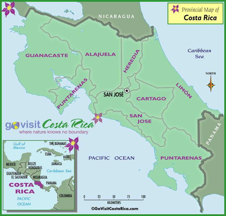 Provinces of Costa Rica Costa Rica Provinces Map Costa Rica Go Visit Costa Rica
