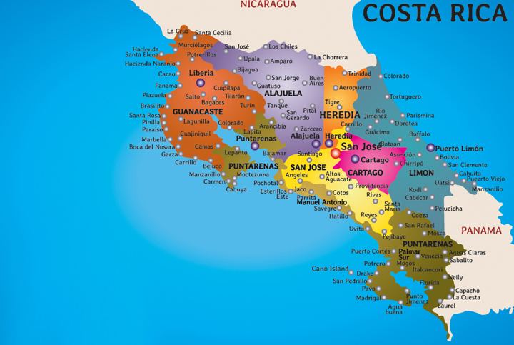 Provinces of Costa Rica The 7 Provinces of Costa Rica