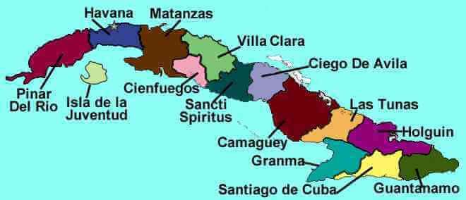 Provinces of Cuba Provinces Map