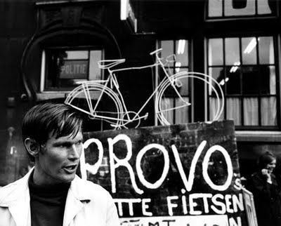 Provo (movement) Provo movement mid sixties White bicycle plan proposed the closing