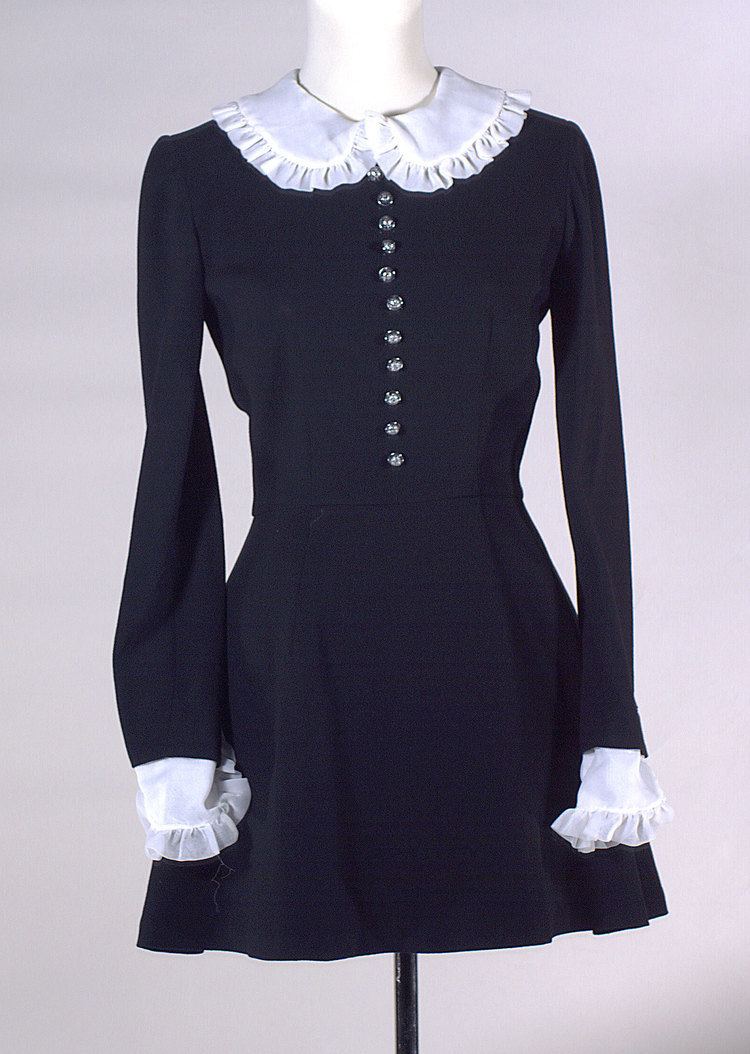 Prue Acton Dress Prue Acton Mini Black Wool Crepe 1967