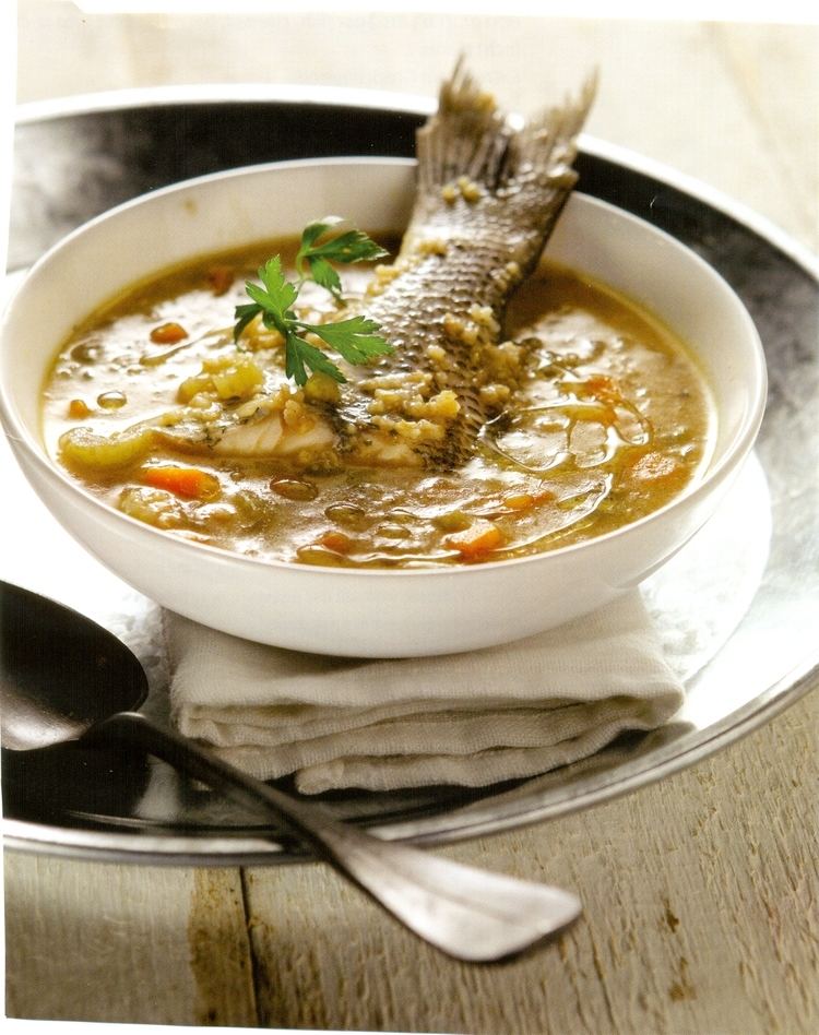 Psarosoupa Monday39s Greek Recipe Psarosoupa me Trahana Fish Soup with