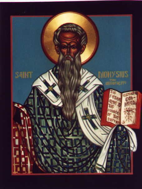 Pseudo-Dionysius the Areopagite Biography and portraits of Dionysius the Areopagite