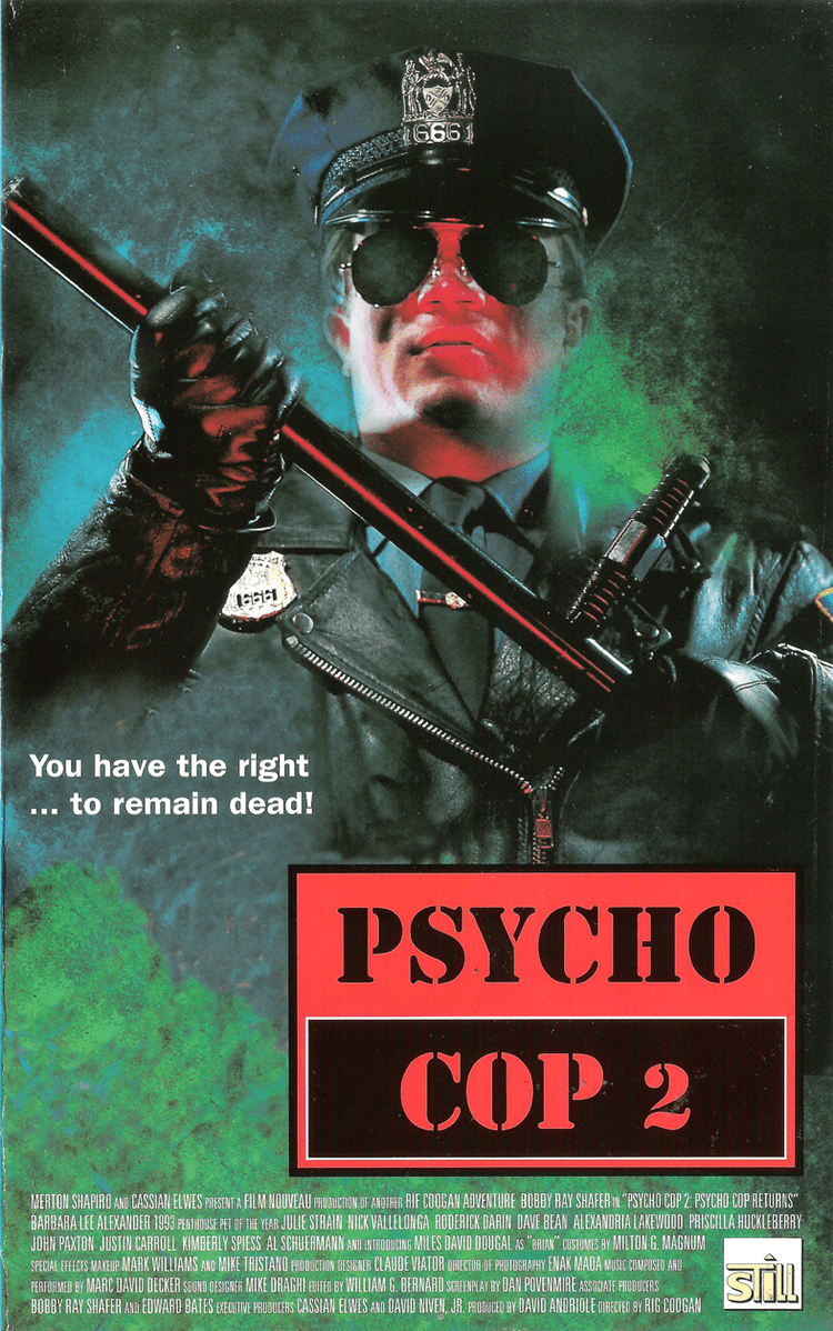 Psycho Cop 2 Vinegar Syndrome to Release PSYCHO COP 2 in April
