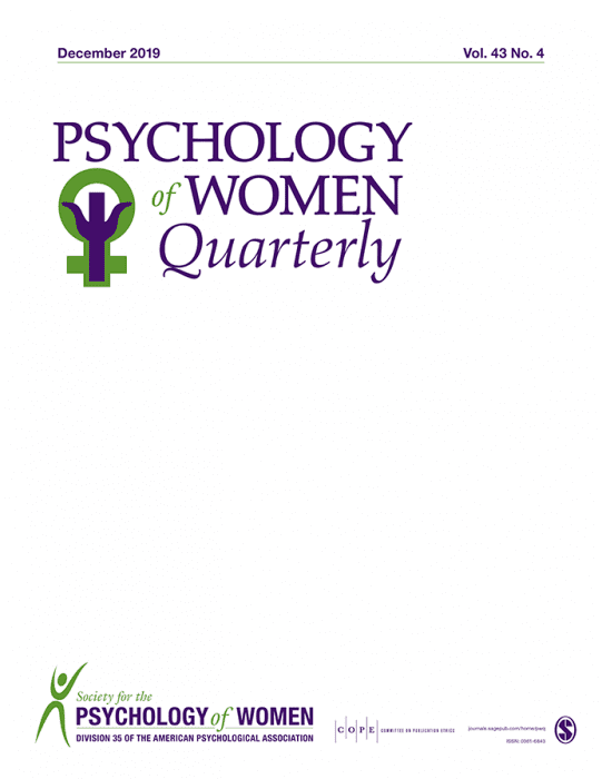 Buy Psychology of Women Quarterly Journal Subscription - SAGE Publications