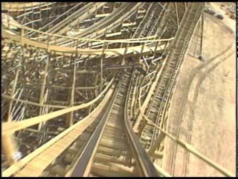 Psyclone (roller coaster) Psyclone Wooden Roller Coaster Front Seat POV Six Flags Magic