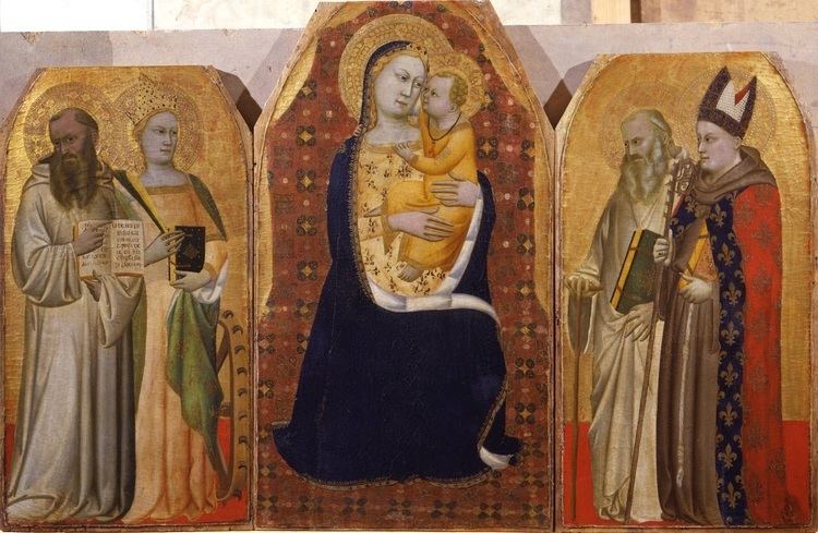 Puccio di Simone FilePUCCIO DI SIMONE Madonna col Bambino in trono e quattro Santi