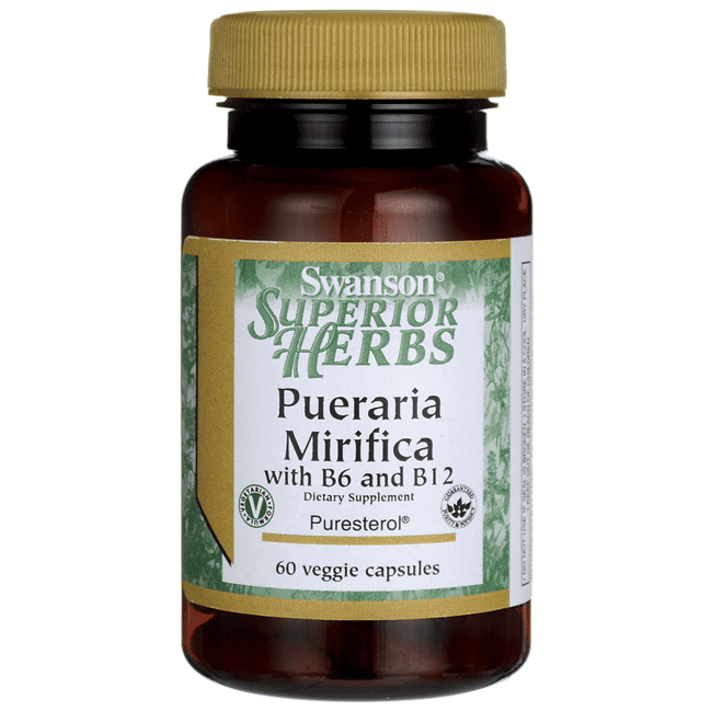 Pueraria mirifica Swanson Superior Herbs Pueraria Mirifica with B6 amp B12 60 Veg Caps