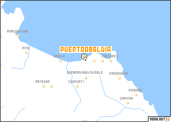 Puerto Obaldía Puerto Obalda Panama map nonanet