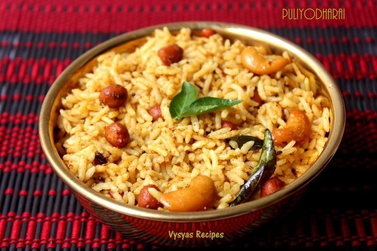 Pulihora Vysya39s Delicious recipes Puliyodharai Chintapandu Pulihora