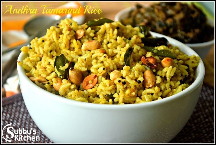 Pulihora Andhra Pulihora Andhra Tamarind Rice Subbus Kitchen