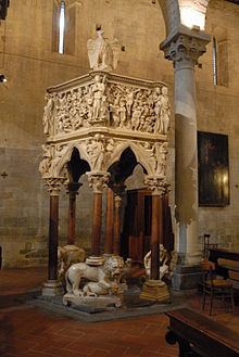 Pulpit of Sant' Andrea, Pistoia (Giovanni Pisano) httpsuploadwikimediaorgwikipediacommonsthu