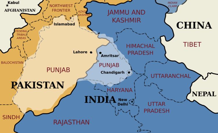 Punjab (region) Why is Pakistani Punjab much larger than Indian Punjabsee image