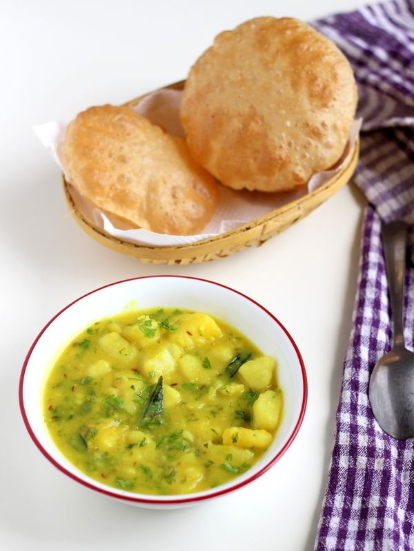 Puri bhaji Puri Bhaji Gravy Recipe How to make Poori Bhaji for Breakfast