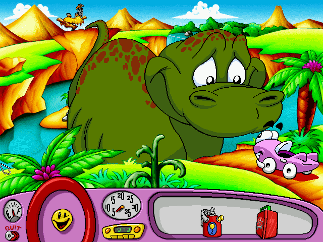 Putt Putt Travels Through Time Putt Putt Travels Through Time hanging with the very itchy dinosaur